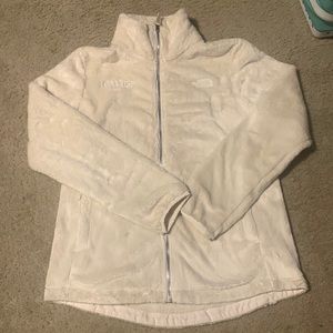 The North Face cream fleece full zip. Size medium.